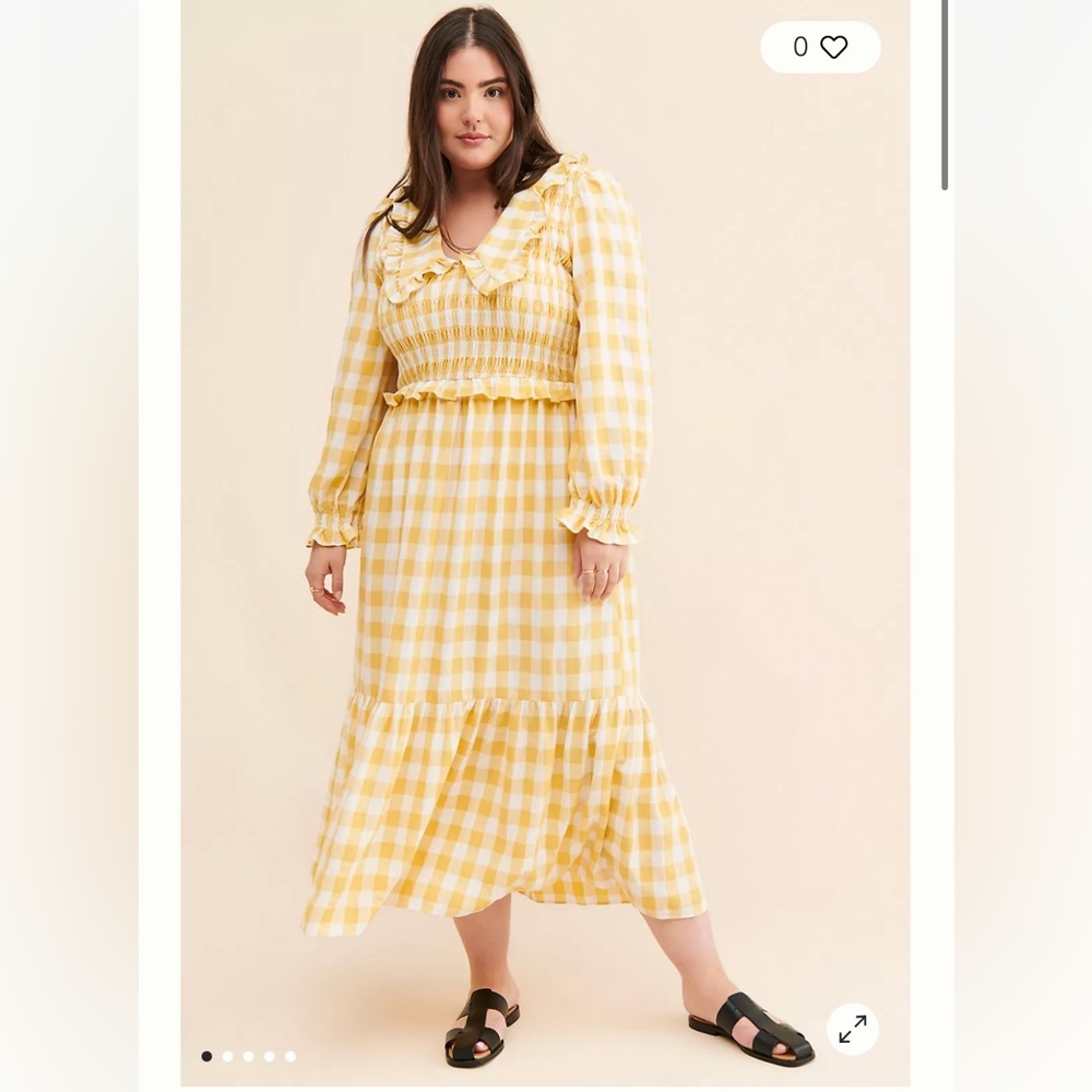 Anthropologie En Elly Cindy Gingham Dress Size 2x